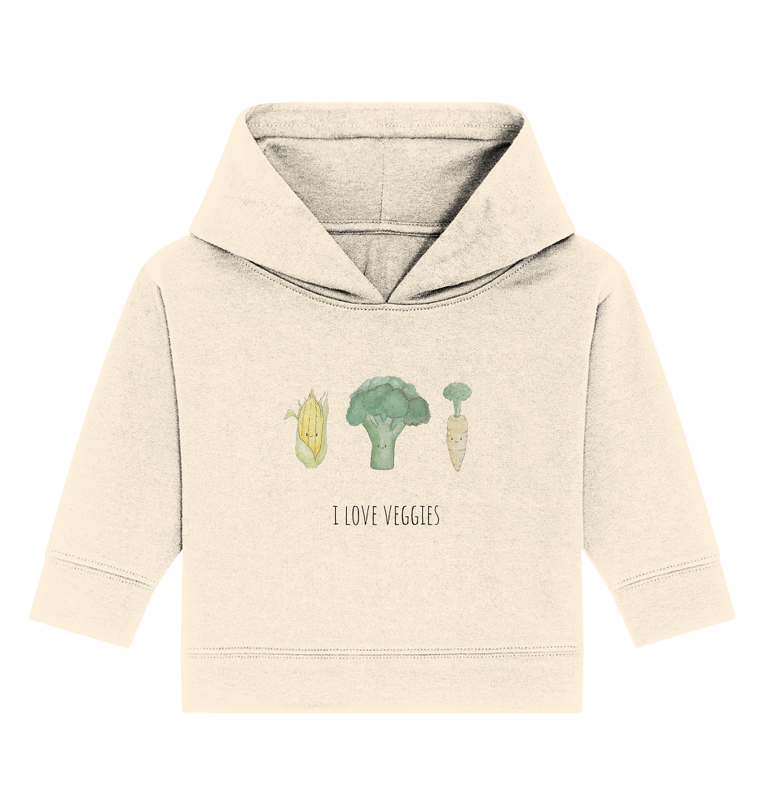 I love veggies - Baby Organic Hoodie - wertvoll und geliebt