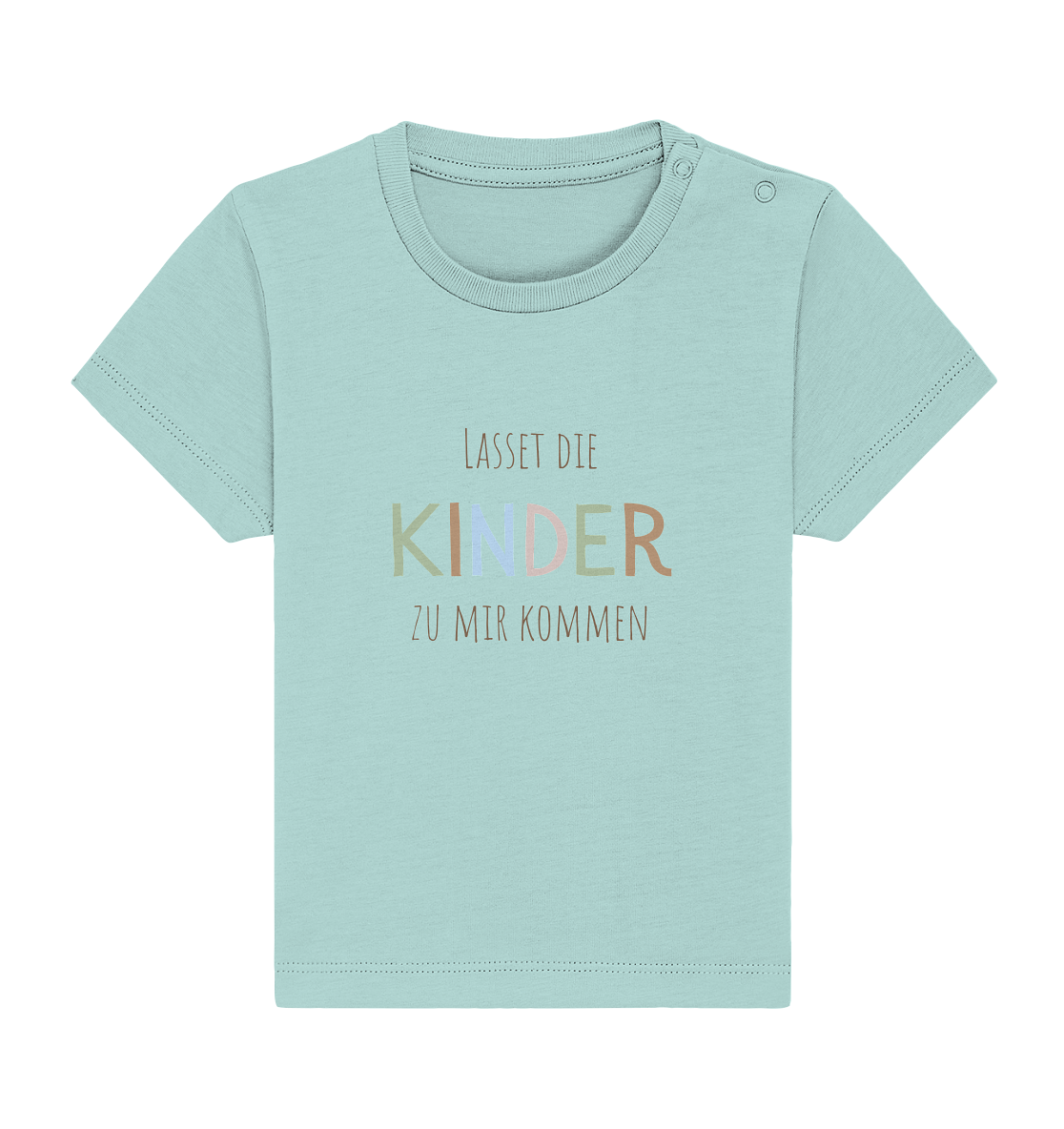 Lasset die Kinder zu mir kommen - Baby Organic Shirt - wertvoll und geliebt
