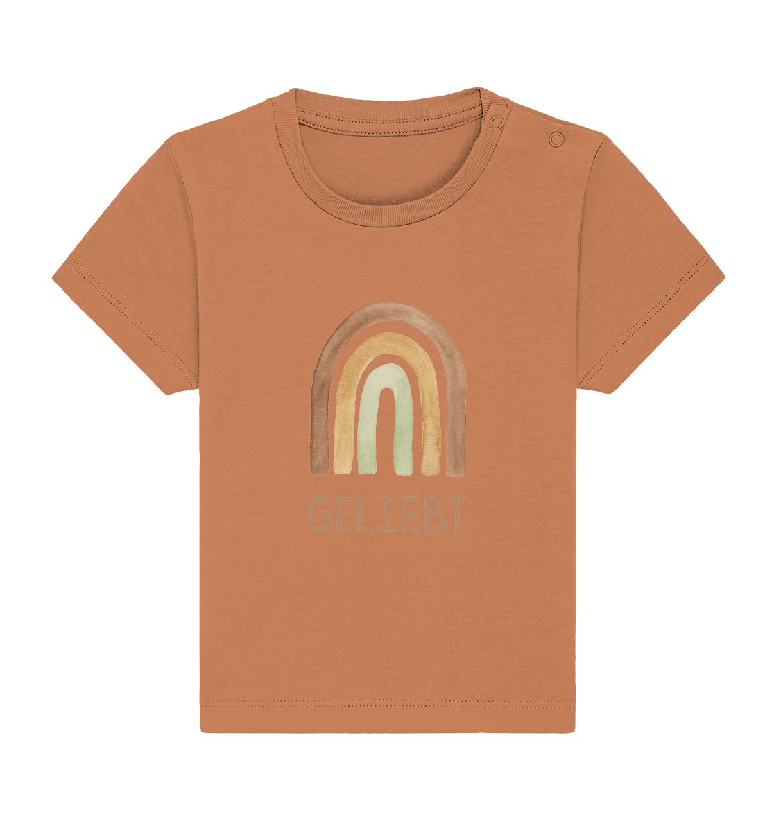 Geliebt Regenbogen grün - Baby Organic Shirt - wertvoll und geliebt
