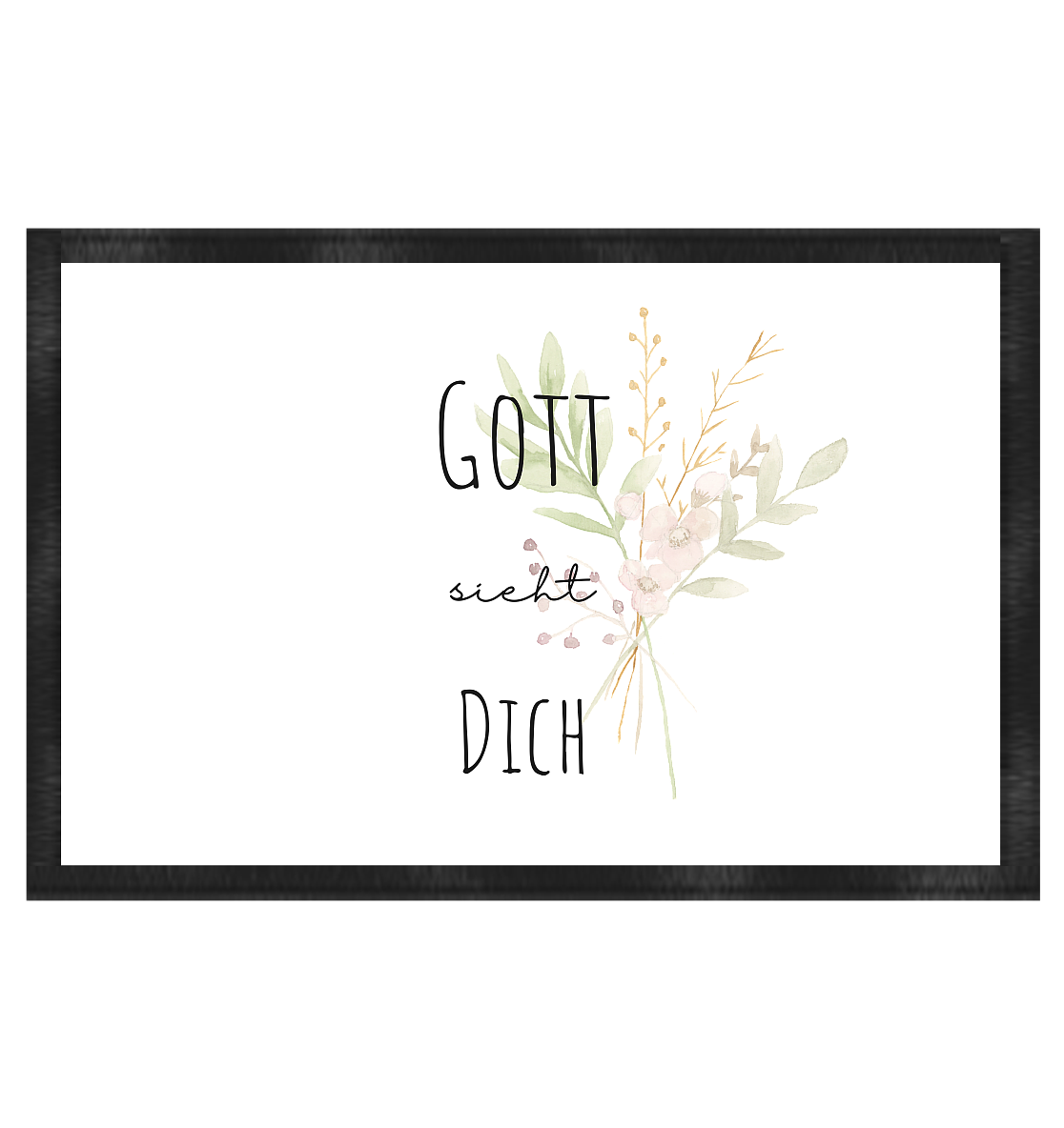 Gott sieht Dich - Fußmatte 60x40cm - wertvoll und geliebt