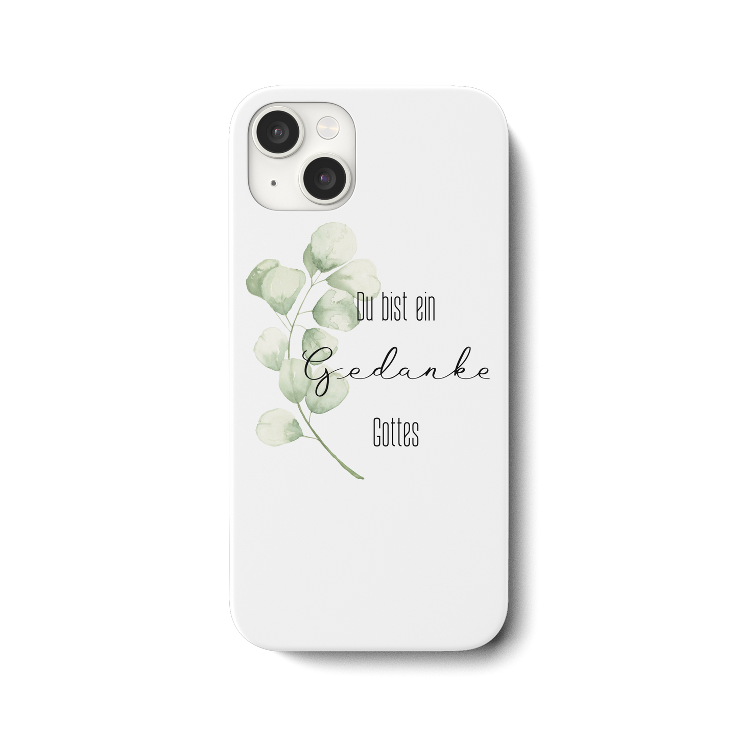 Du bist ein Gedanke Gottes - iPhone 15 Plus Handyhülle - wertvoll und geliebt