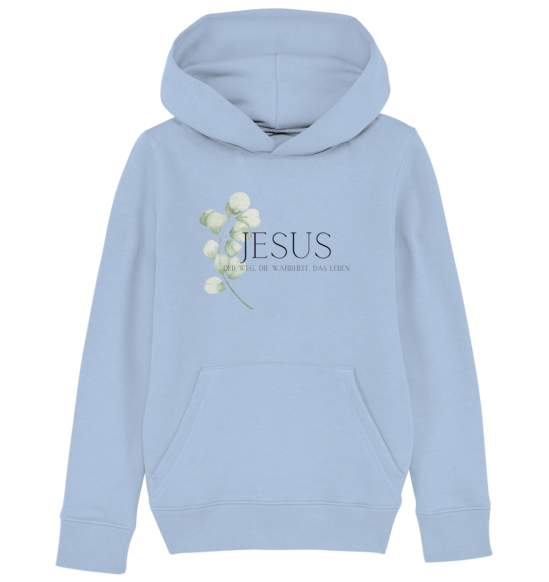 Jesus - der Weg, die Wahrheit, das Leben - Kids Organic Hoodie - wertvoll und geliebt