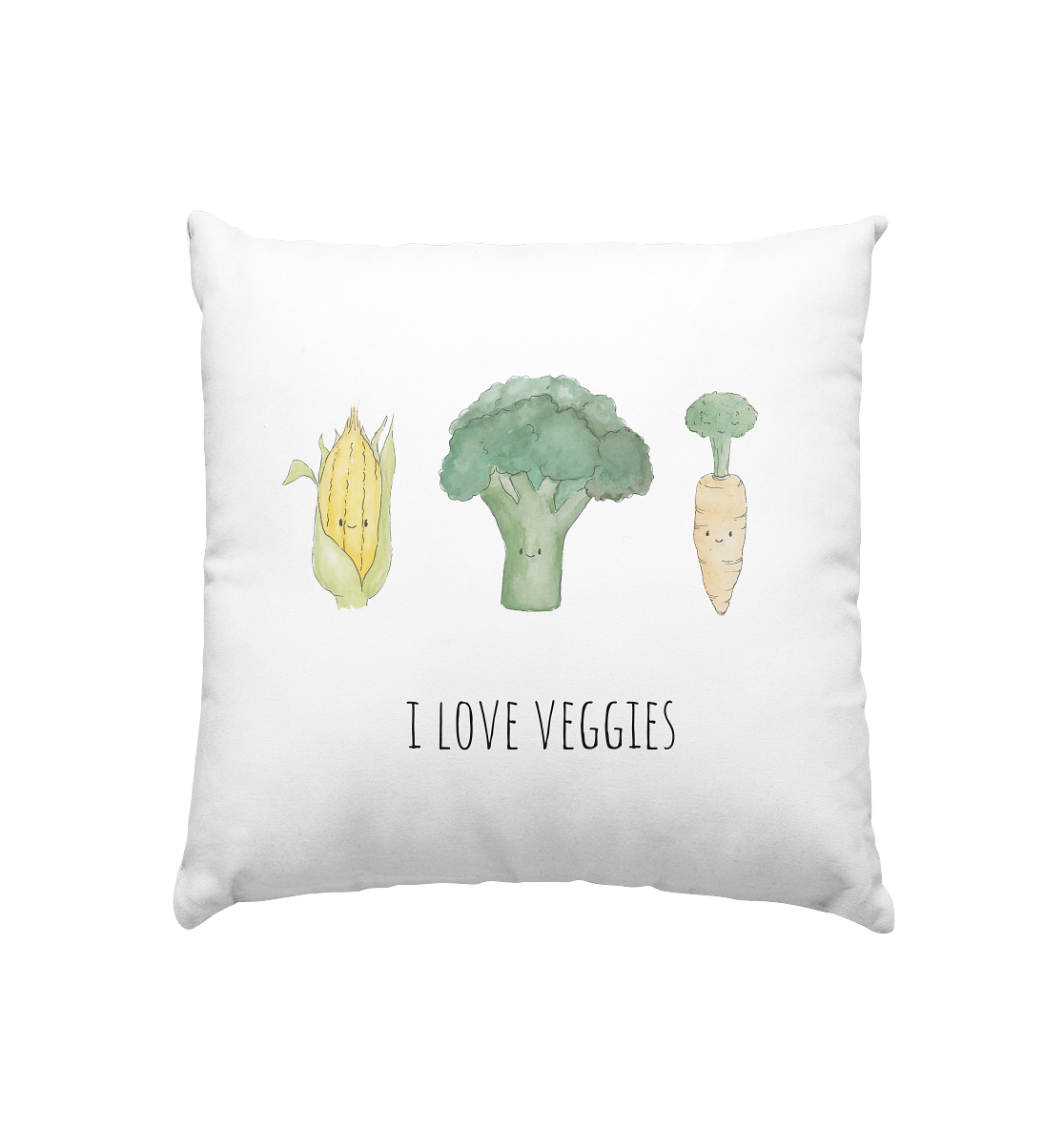 I love veggies - Kissen 40x40cm - wertvoll und geliebt