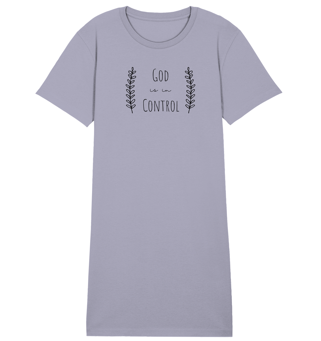 God is in control - Ladies Organic Shirt Dress - wertvoll und geliebt