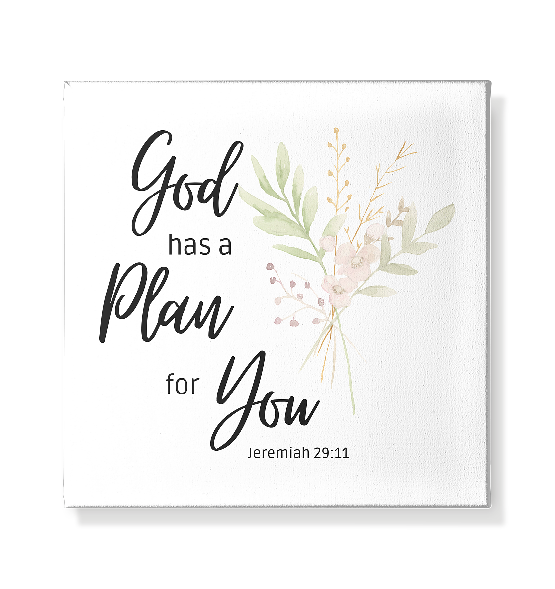 Jeremiah 29:11 - Leinwand 20x20cm - wertvoll und geliebt
