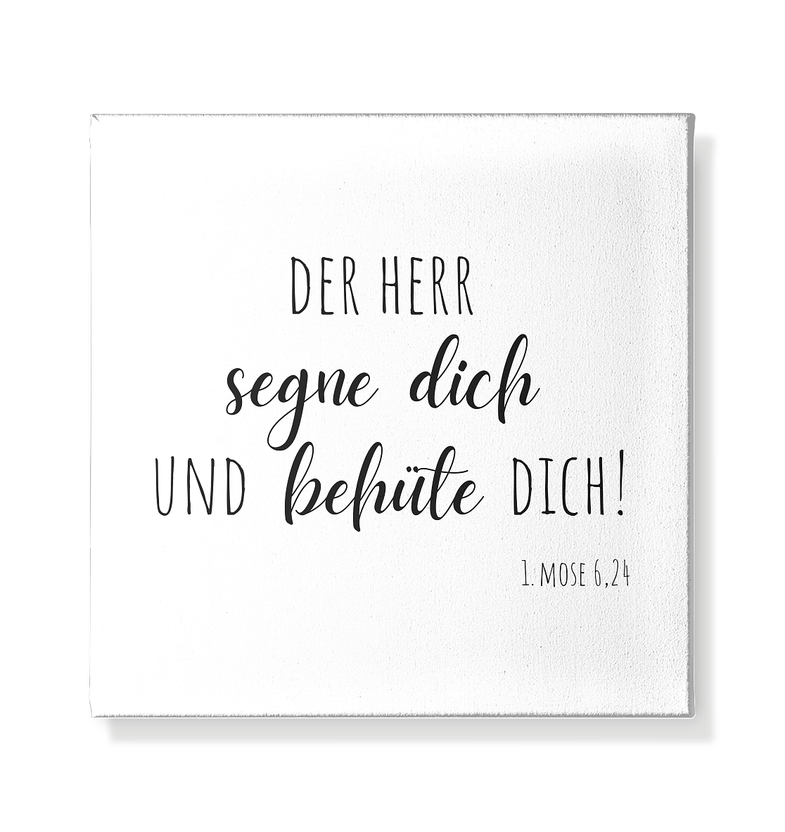 Der Herr segne und behüte Dich - Leinwand 20x20cm - wertvoll und geliebt
