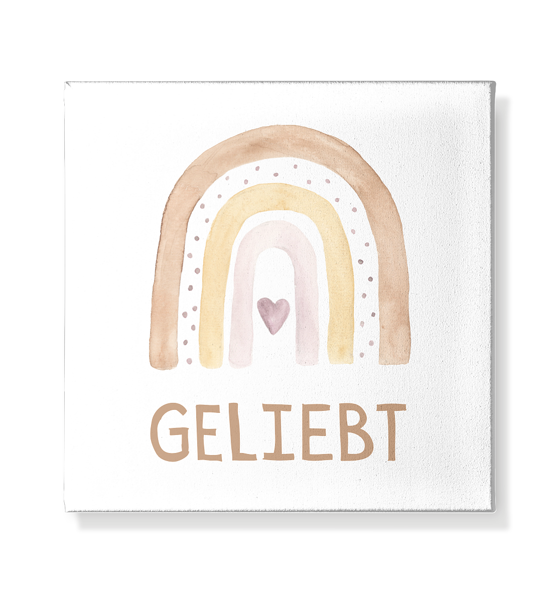 Geliebt Mädchen - Leinwand 20x20cm - wertvoll und geliebt