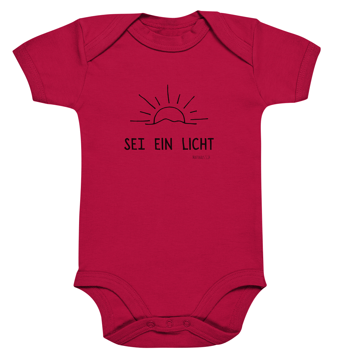 Sei ein Licht - Organic Baby Bodysuit - wertvoll und geliebt
