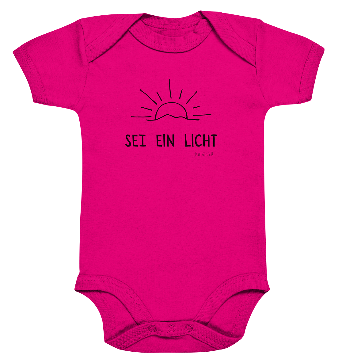 Sei ein Licht - Organic Baby Bodysuit - wertvoll und geliebt