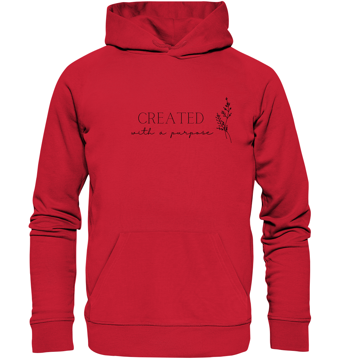 Created with a purpose D - Organic Basic Hoodie - wertvoll und geliebt