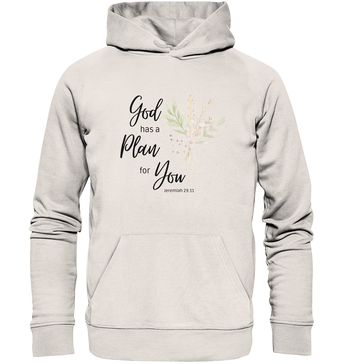 Jeremiah 29:11 - Organic Basic Hoodie - wertvoll und geliebt