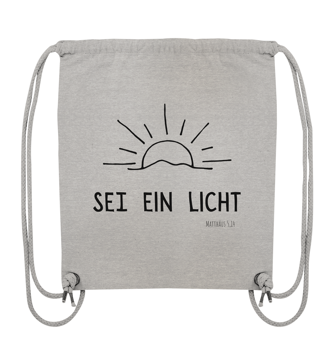 Sei ein Licht - Organic Gym-Bag - wertvoll und geliebt