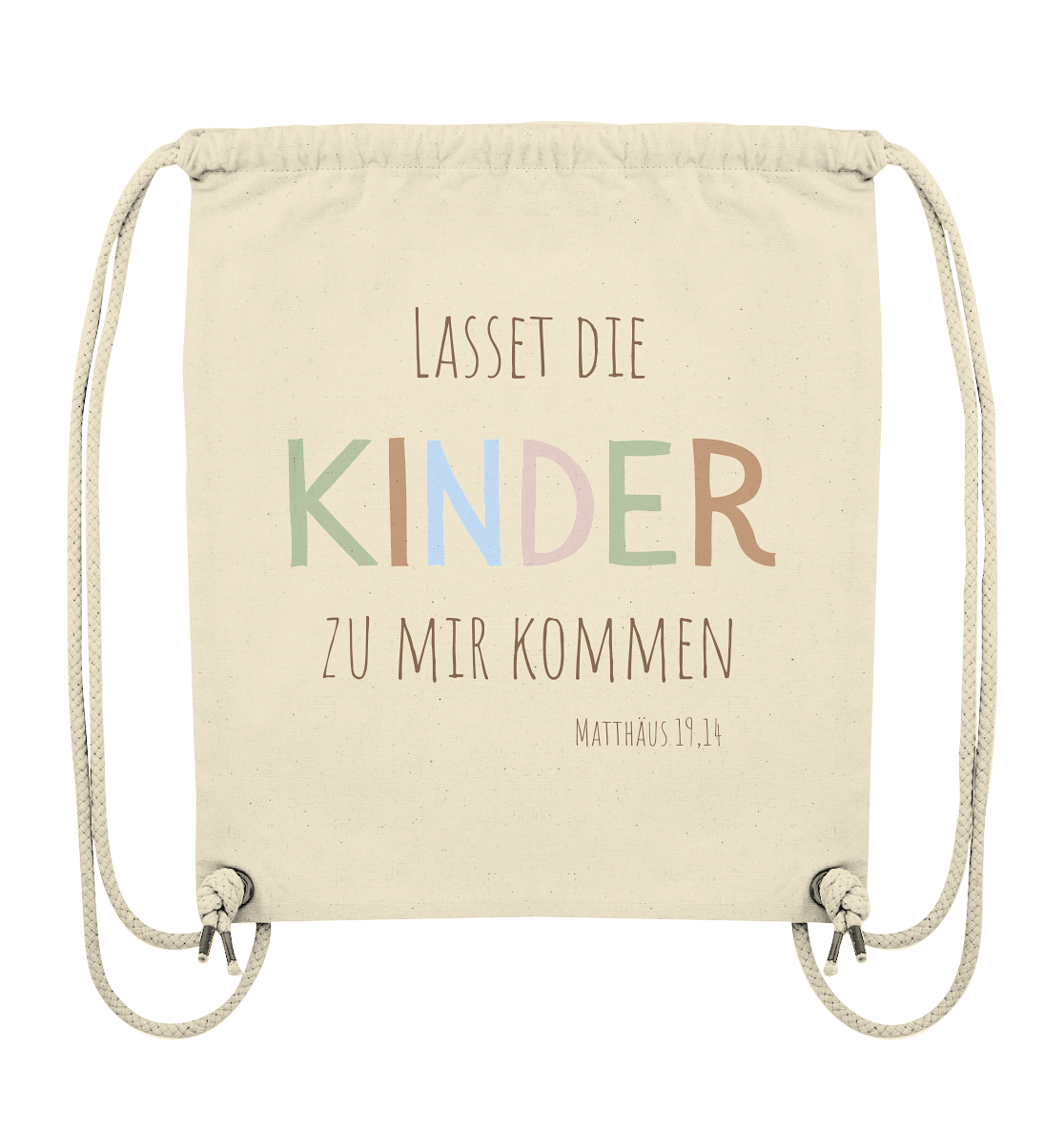 Lasset die Kinder zu mir kommen - Organic Gym-Bag - wertvoll und geliebt