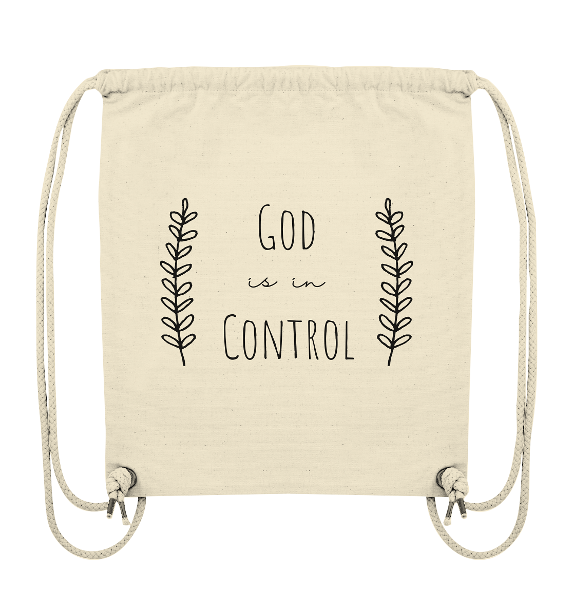God is in control - Organic Gym-Bag - wertvoll und geliebt
