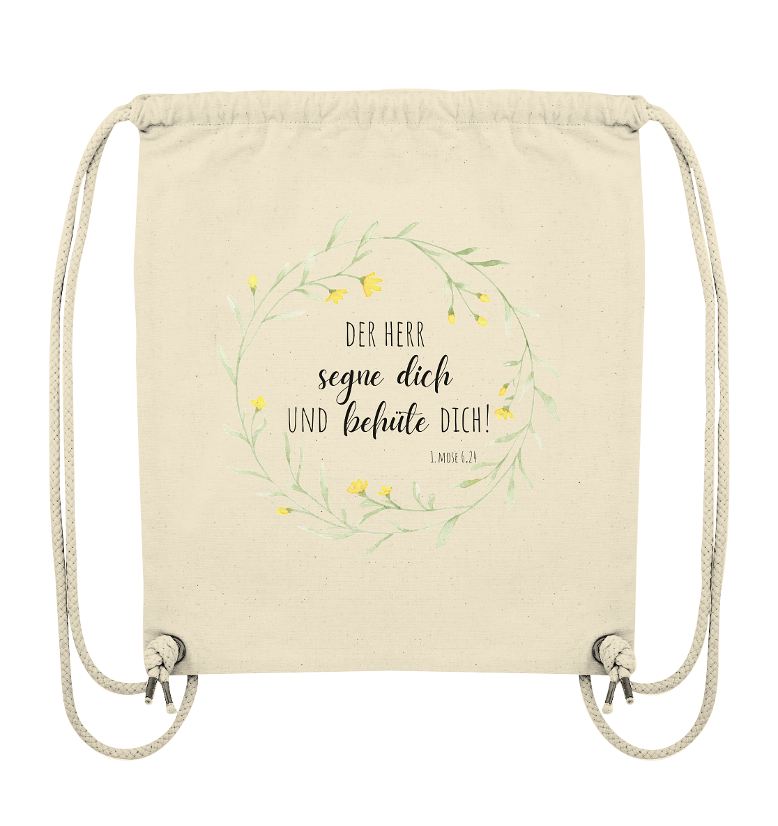 Der Herr segne Dich - Organic Gym-Bag - wertvoll und geliebt