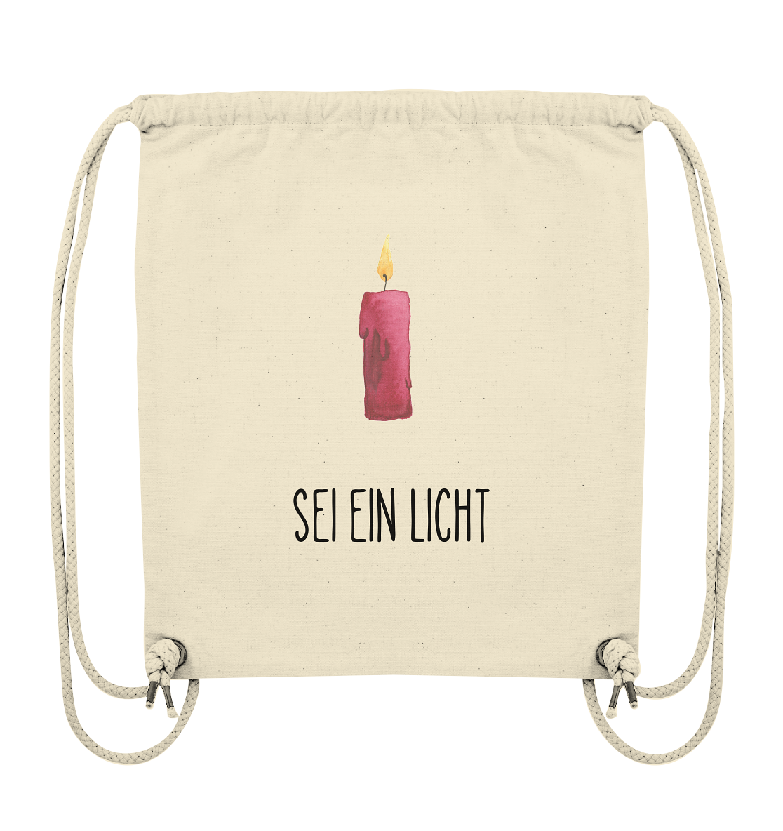 Sei ein Licht - Organic Gym-Bag - wertvoll und geliebt