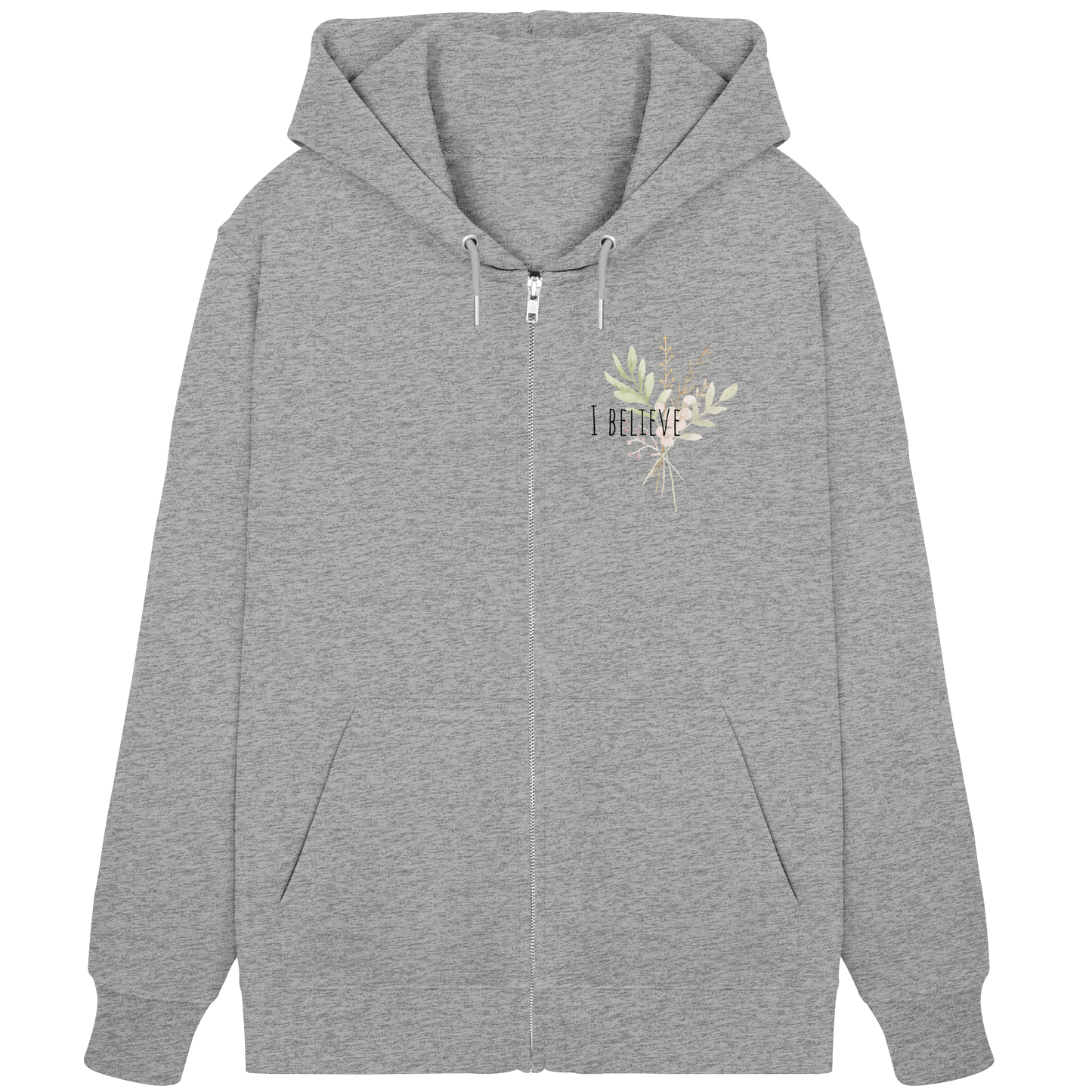 I believe - Organic Zipper - wertvoll und geliebt