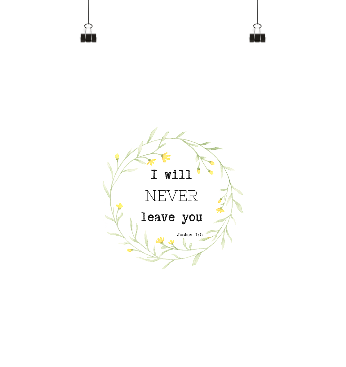 I will never leave you - Poster Din A3 (hoch) - wertvoll und geliebt