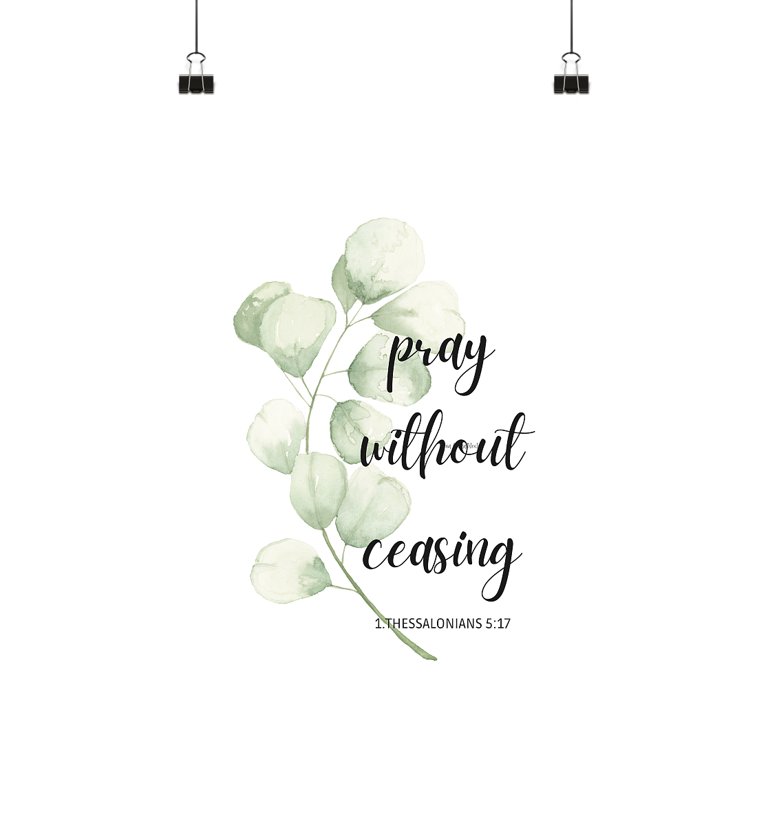 pray without ceasing - Poster Din A4 (hoch) - wertvoll und geliebt