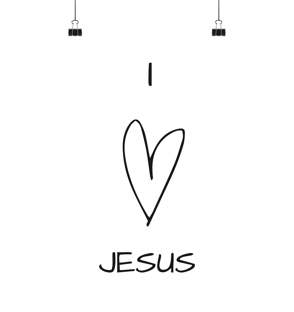 I love Jesus - Poster Din A4 (hoch) - wertvoll und geliebt