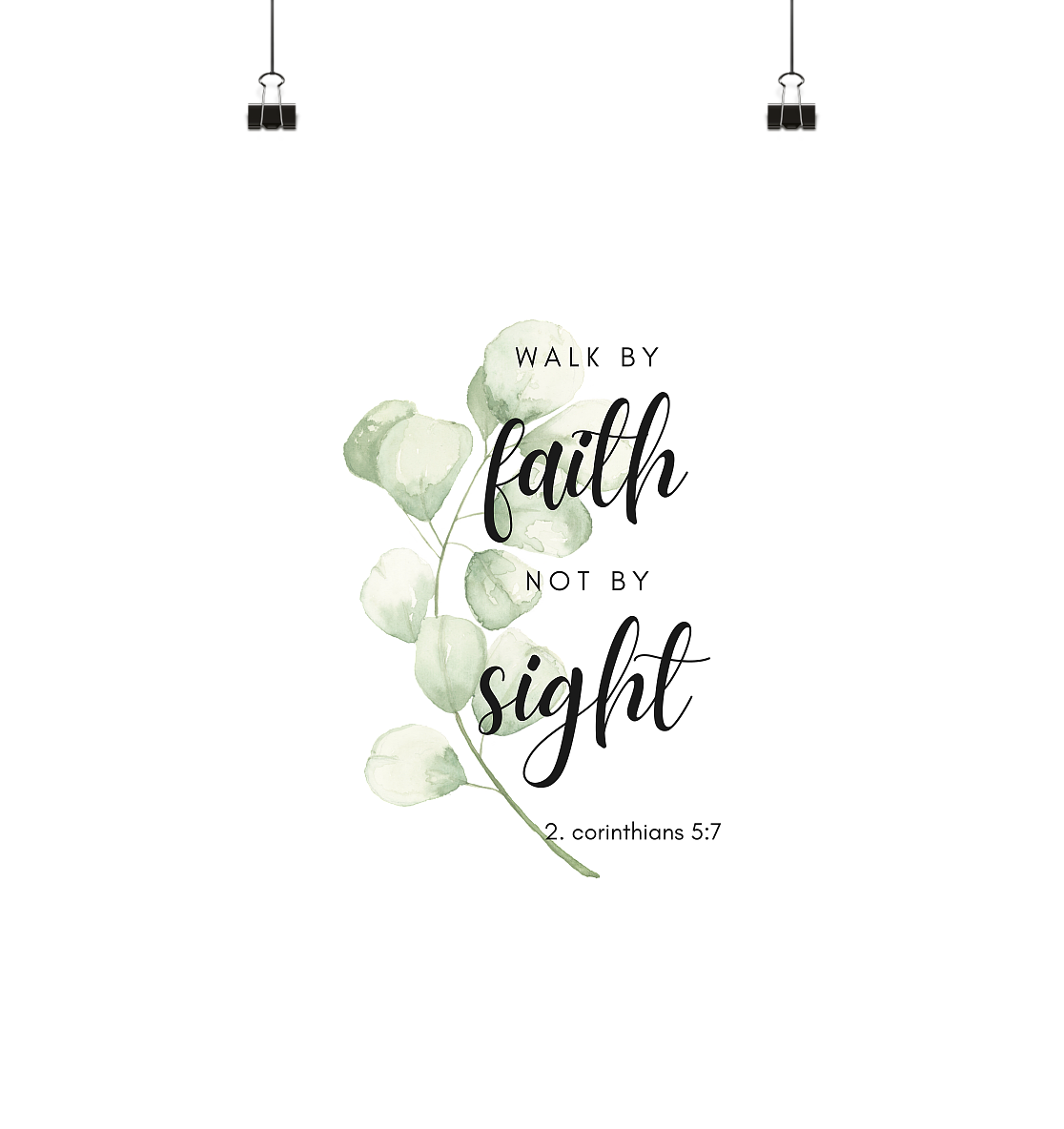 Walk by faith - Poster Din A4 (hoch) - wertvoll und geliebt