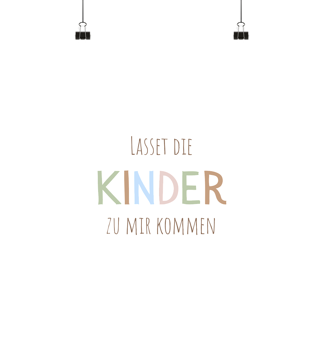 Lasset die Kinder zu mir kommen - Poster Din A4 (hoch) - wertvoll und geliebt