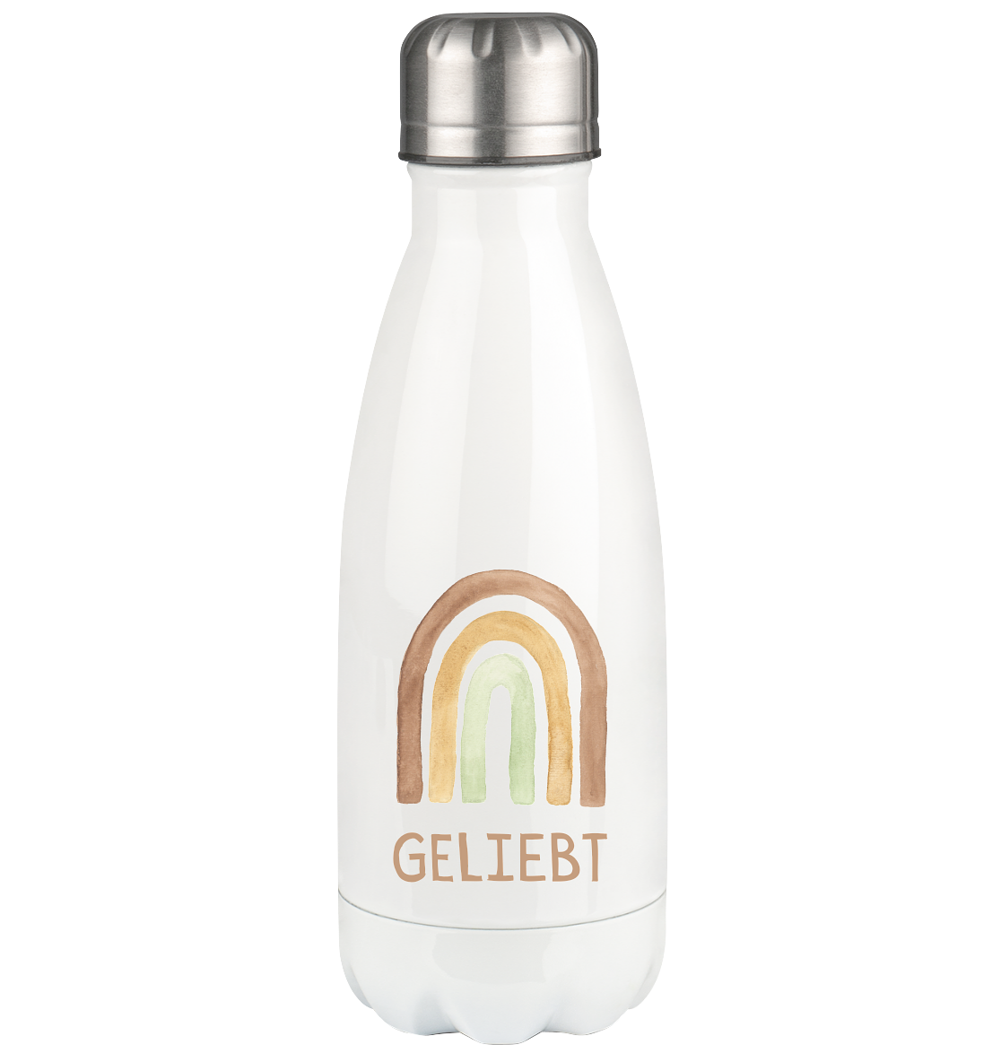 Geliebt Regenbogen grün - Thermoflasche 350ml - wertvoll und geliebt