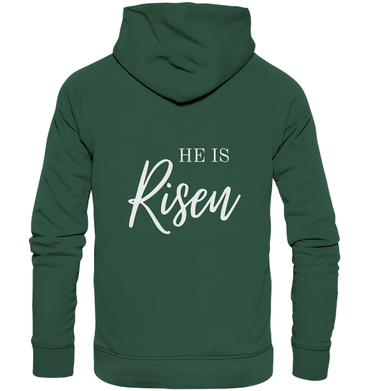 He is risen - Organic Basic Hoodie - wertvoll und geliebt 