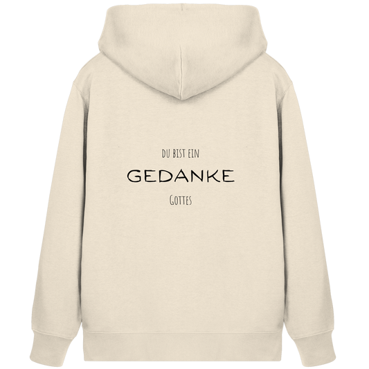 Du bist ein Gedanke Gottes - Organic Zipper - wertvoll und geliebt 