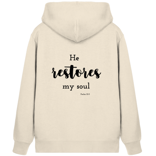 He restores my soul - Organic Zipper - wertvoll und geliebt 
