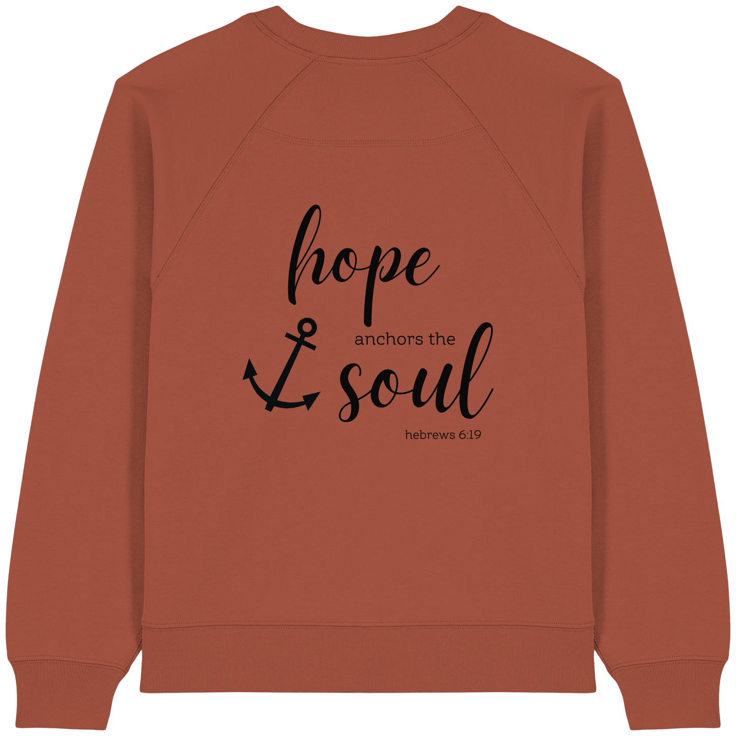 hope anchors the soul - Womens Organic Raglan Sweatshirt - wertvoll und geliebt 