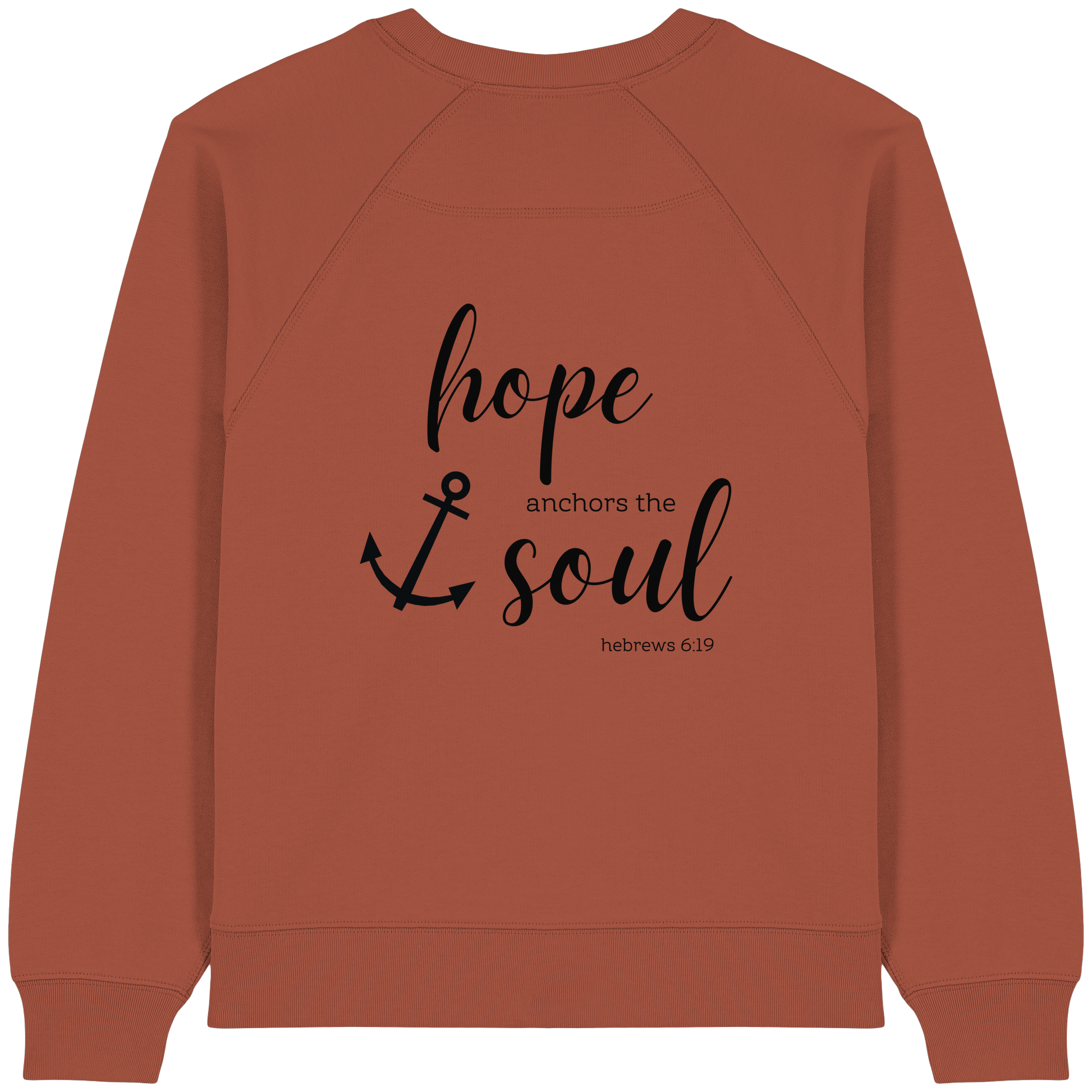 hope anchors the soul - Womens Organic Raglan Sweatshirt - wertvoll und geliebt 