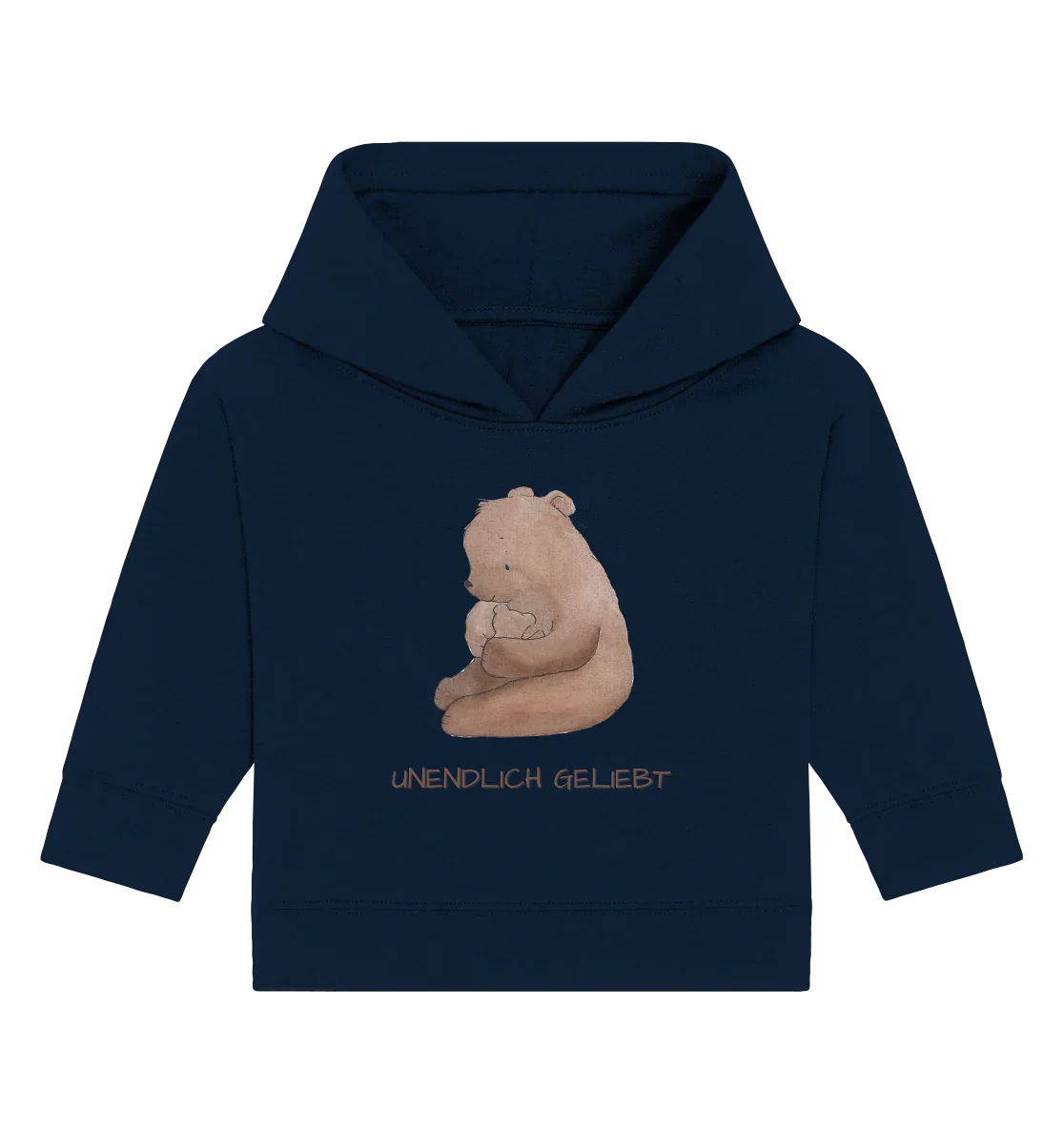 Unendlich geliebt - Baby Organic Hoodie - wertvoll und geliebt 