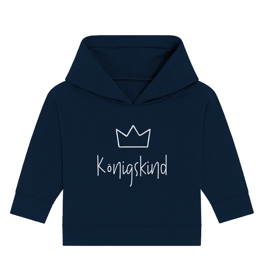 Königskind - Baby Organic Hoodie - wertvoll und geliebt 