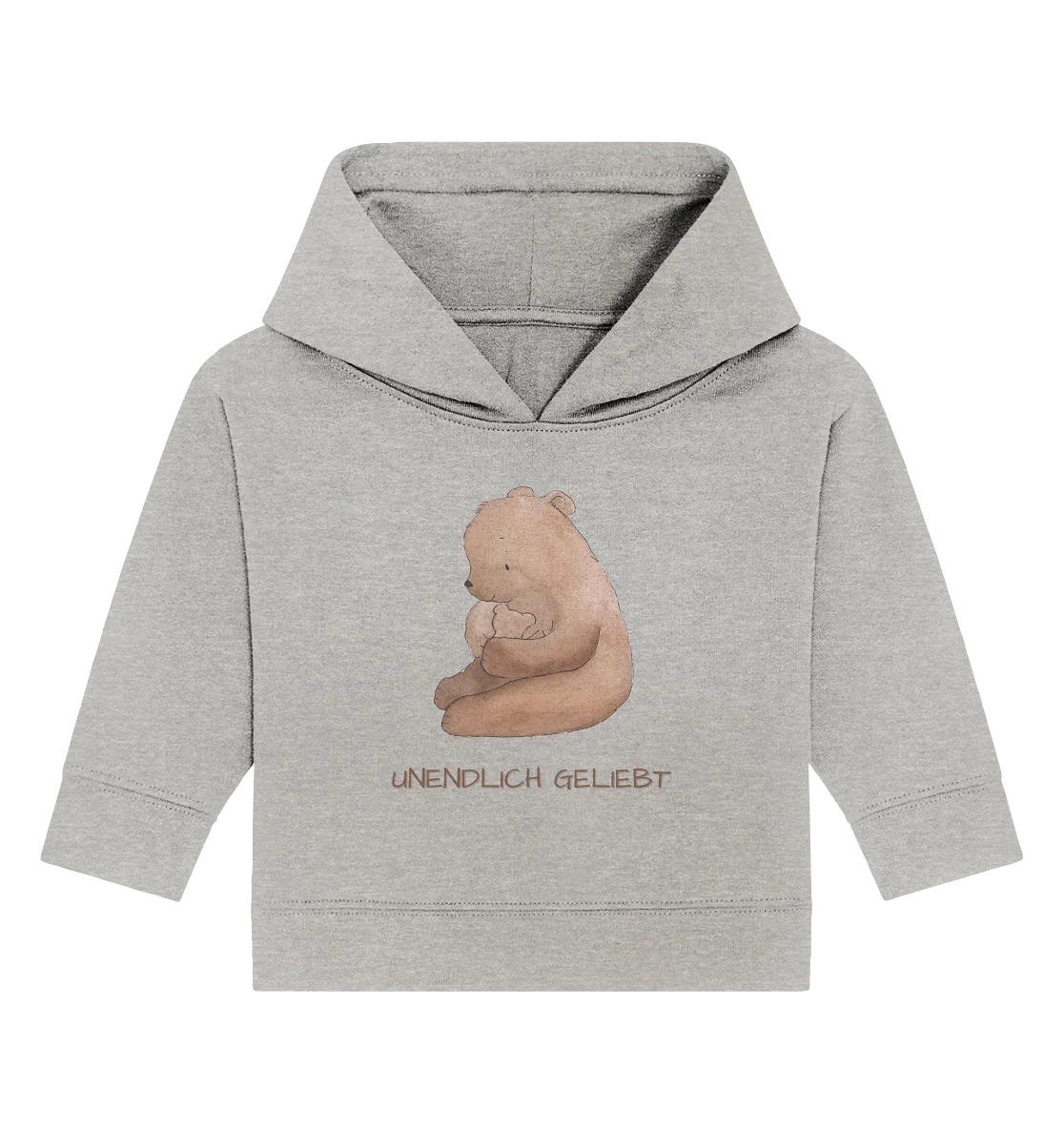 Unendlich geliebt - Baby Organic Hoodie - wertvoll und geliebt 