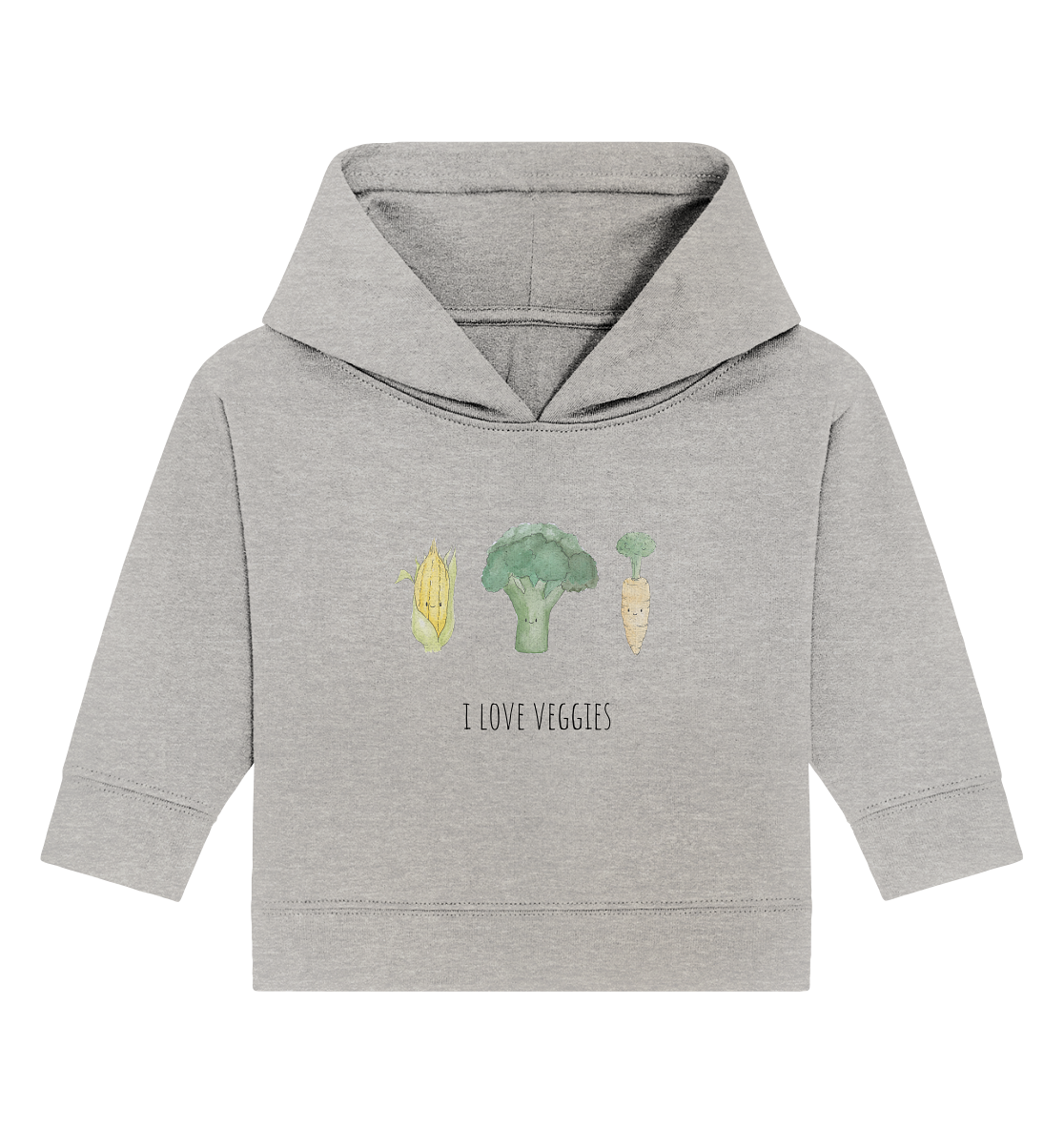 I love veggies - Baby Organic Hoodie - wertvoll und geliebt 
