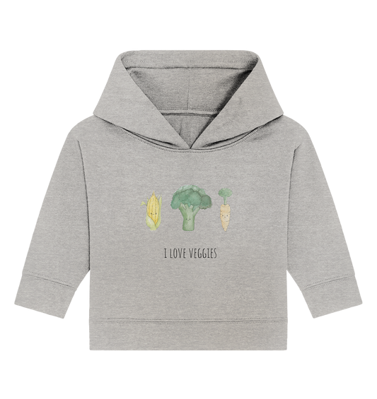 I love veggies - Baby Organic Hoodie - wertvoll und geliebt 