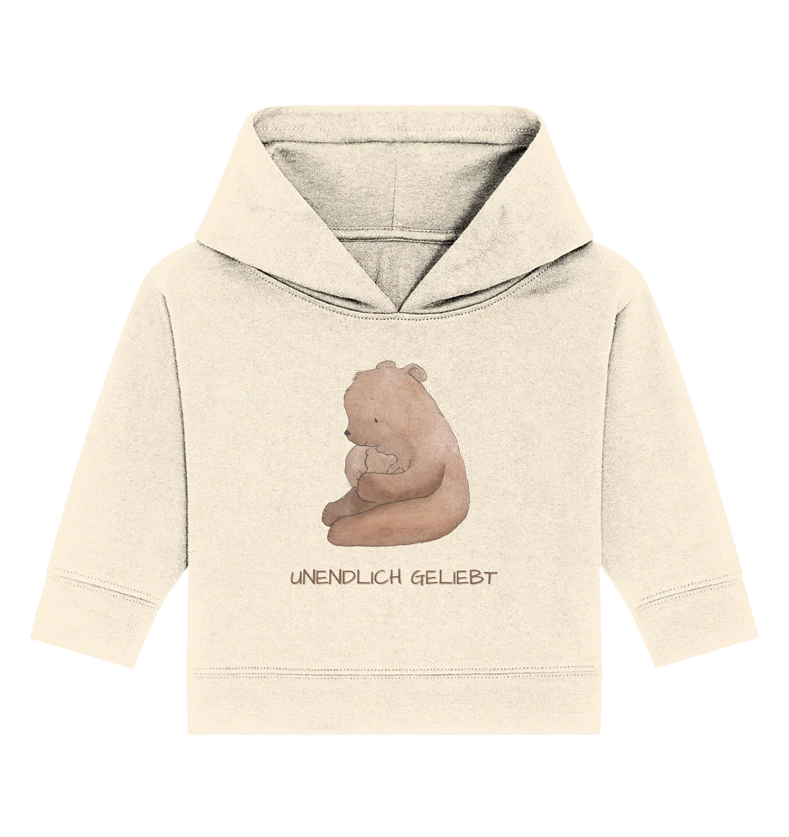 Unendlich geliebt - Baby Organic Hoodie - wertvoll und geliebt 