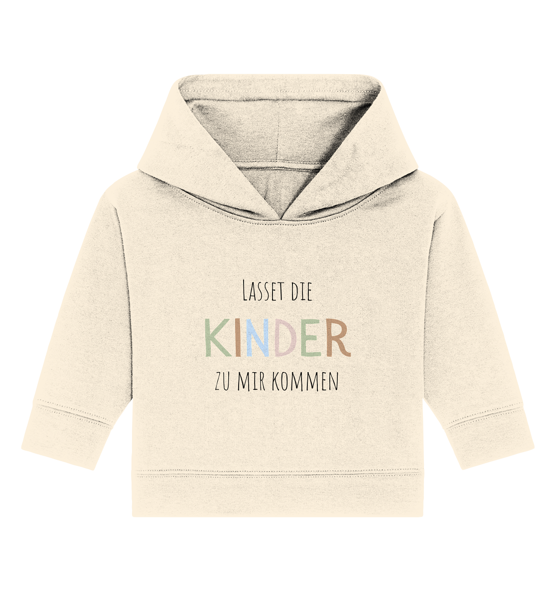 Lasset die Kinder zu mir kommen - Baby Organic Hoodie - wertvoll und geliebt 