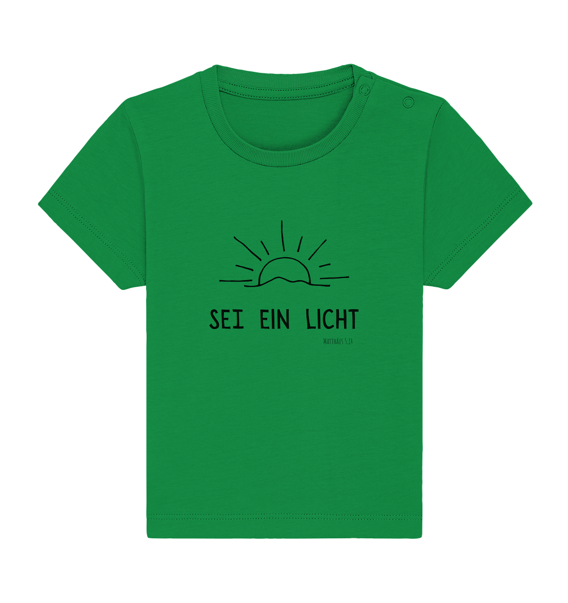 Sei ein Licht - Baby Organic Shirt - wertvoll und geliebt 