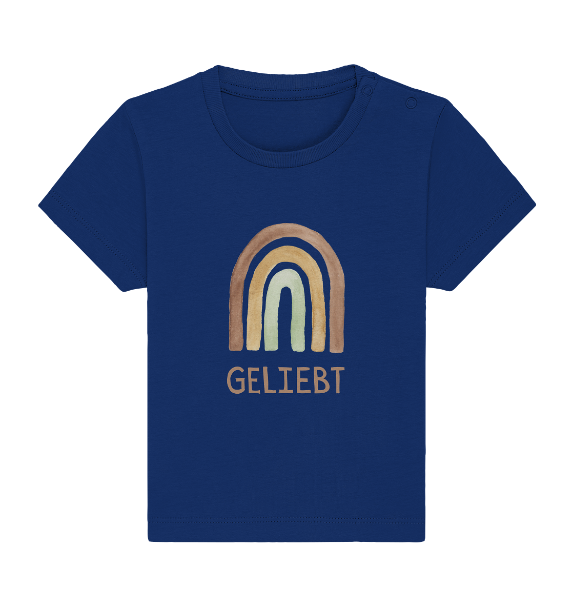 Geliebt Regenbogen grün - Baby Organic Shirt - wertvoll und geliebt 