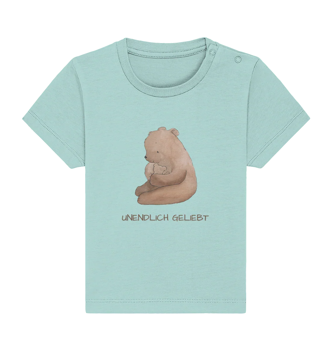 Unendlich geliebt - Baby Organic Shirt - wertvoll und geliebt 