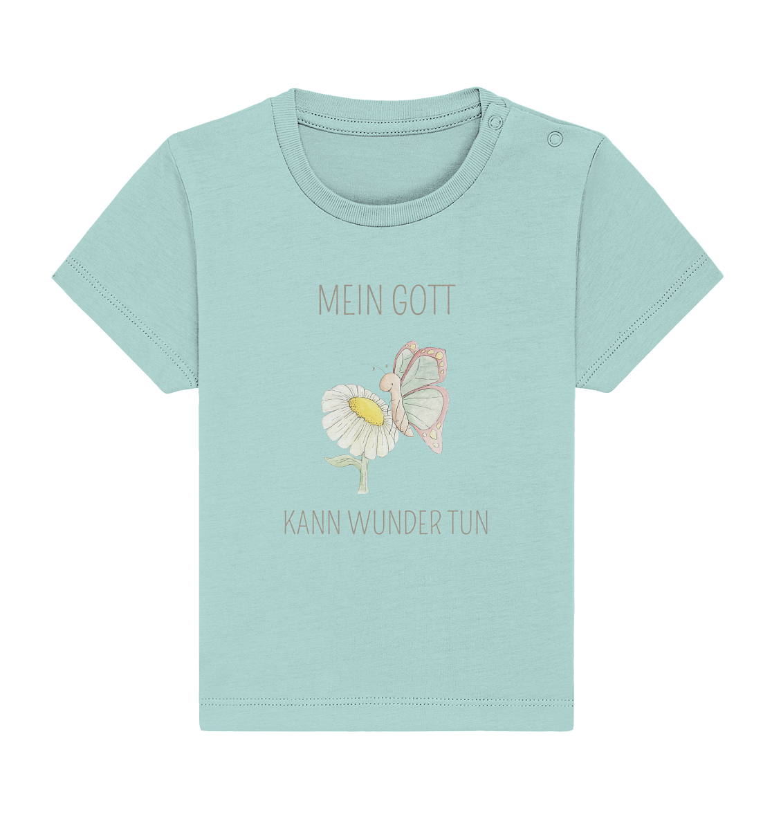 Mein Gott kann Wunder tun - Baby Organic Shirt - wertvoll und geliebt 