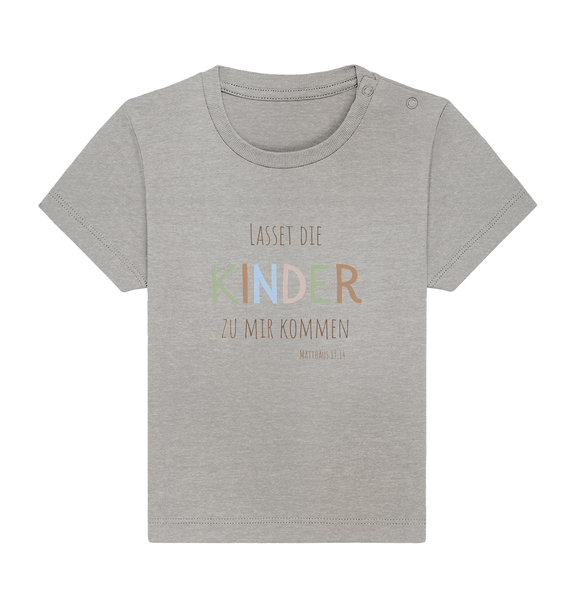 Lasset die Kinder zu mir kommen - Baby Organic Shirt - wertvoll und geliebt 
