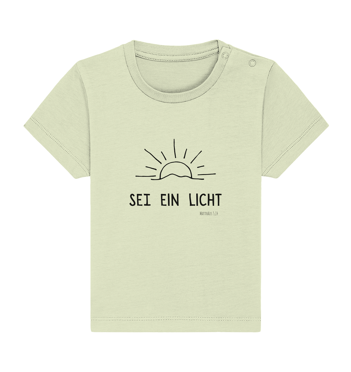 Sei ein Licht - Baby Organic Shirt - wertvoll und geliebt 