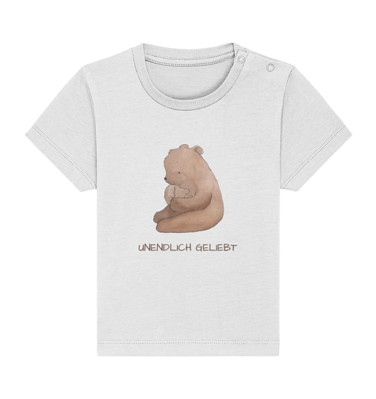 Unendlich geliebt - Baby Organic Shirt - wertvoll und geliebt 