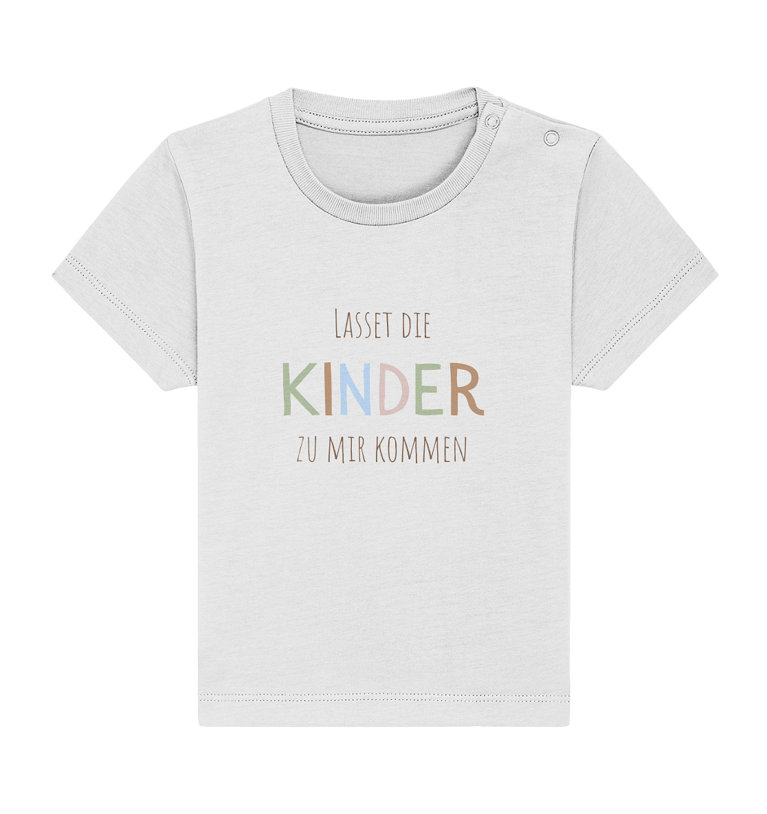 Lasset die Kinder zu mir kommen - Baby Organic Shirt - wertvoll und geliebt 