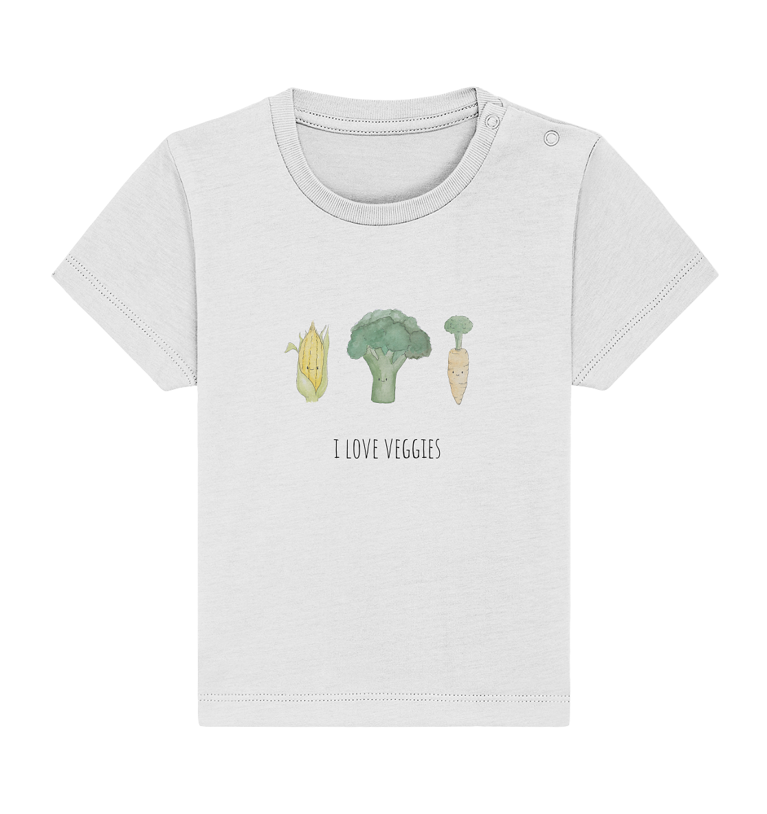 I love veggies - Baby Organic Shirt - wertvoll und geliebt 