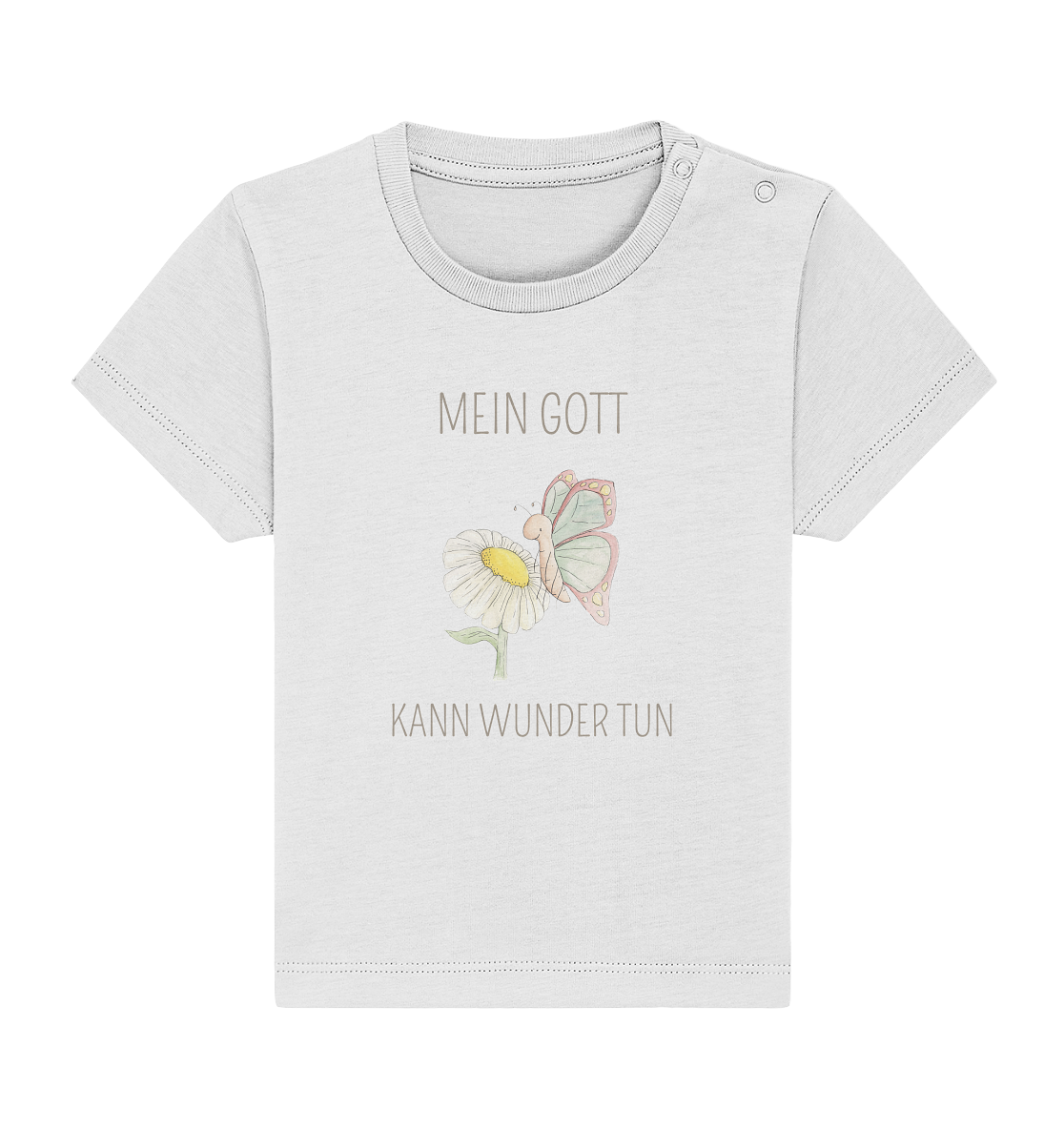 Mein Gott kann Wunder tun - Baby Organic Shirt - wertvoll und geliebt 