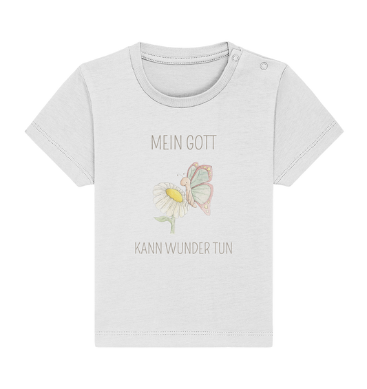 Mein Gott kann Wunder tun - Baby Organic Shirt - wertvoll und geliebt 